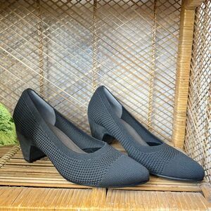 Eileen Fisher Kiss Stretch Knit Pump Heels Gray Size 9